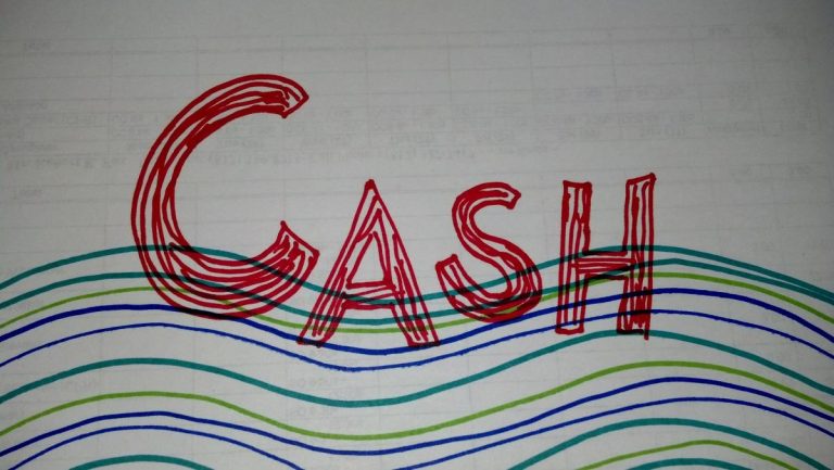 Cash drawn in markers