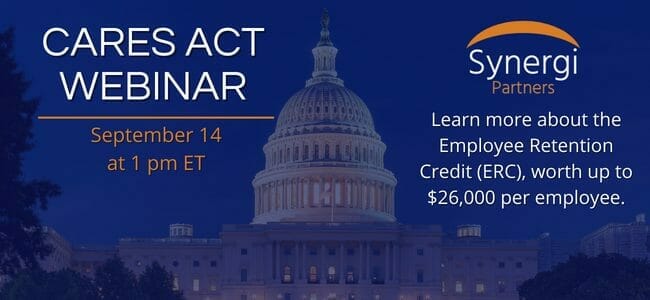 Information about the CARES Act Webinar on September 14, 2022 at 1 pm EST